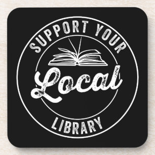 Support Your Local Library Magnet Keychain Coaster