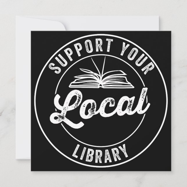 Support Your Local Library Magnet Keychain Coaster Save The Date (Front)