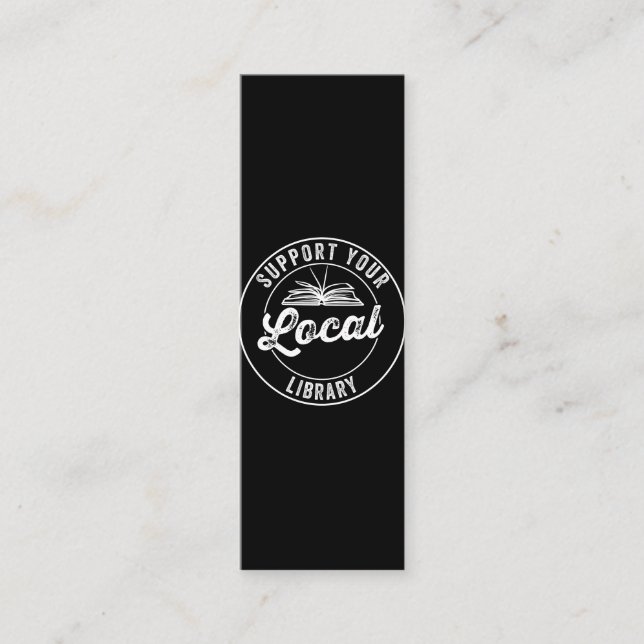 Support Your Local Library Magnet Keychain Loyalty Card (Front)