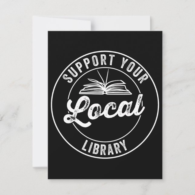 Support Your Local Library Magnet Keychain Save The Date (Front)