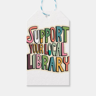 Support Your Local Library Reading Readers Books Gift Tags