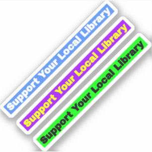 Support Your Local Library - Simple Text