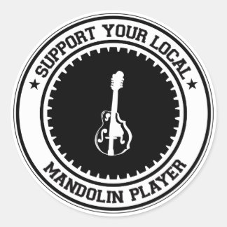 Support Your Local Mandolin Player Classic Round Sticker