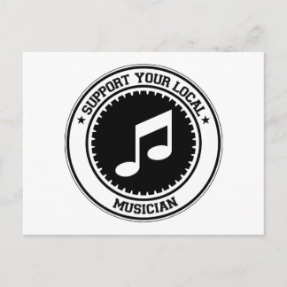 Support Your Local Musician Postcard