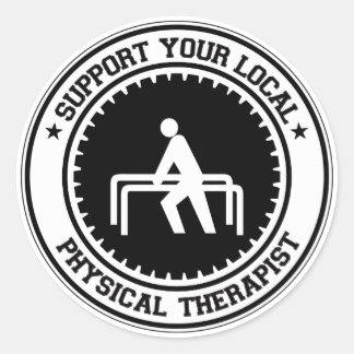 Support Your Local Physical Therapist Classic Round Sticker
