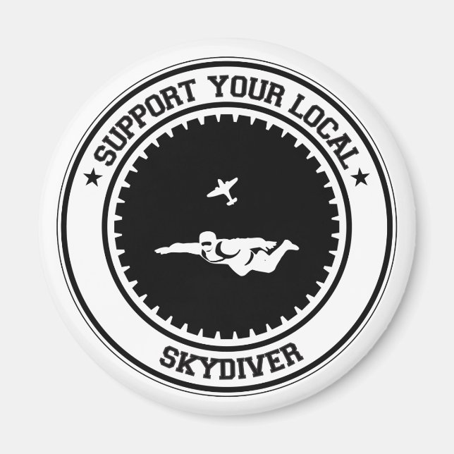 Support Your Local Skydiver Magnet (Front)