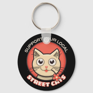 Support Your Local Street Cats Key Ring