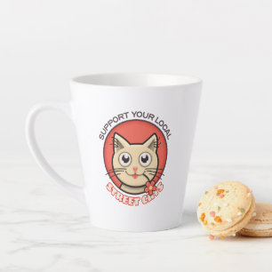 Support Your Local Street Cats Latte Mug