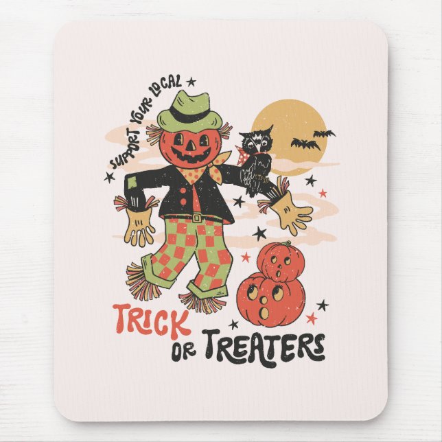 Support Your Local Trick Or Treaters – Vintage Mouse Mat (Front)