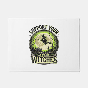 Support Your Local Witches Vintage Halloween Desig Doormat