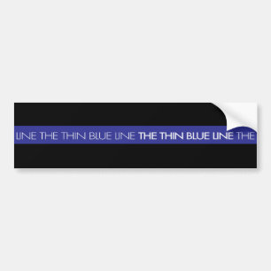 Support your Police Department: The Thin Blue Line Bumper Sticker