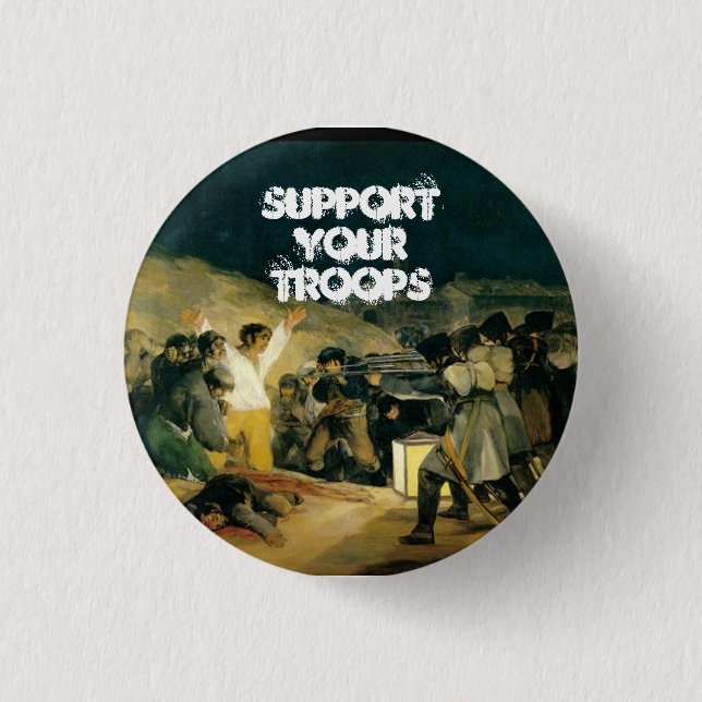 Support Your Troops 3 Cm Round Badge (Front)
