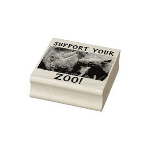 "Support Your Zoo" Rubber Stamp