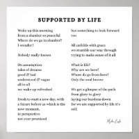 Supported by life self love encouragement poem