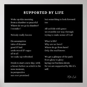 Supported by life self love encouragement poem  poster