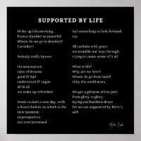 Supported by life self love encouragement poem 