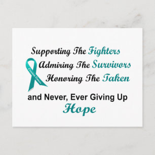 Supporting Admiring Honouring 1 OVARIAN CANCER Postcard