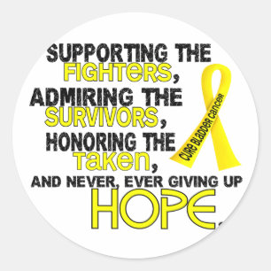 Supporting Admiring Honouring 3.2 Bladder Cancer Classic Round Sticker