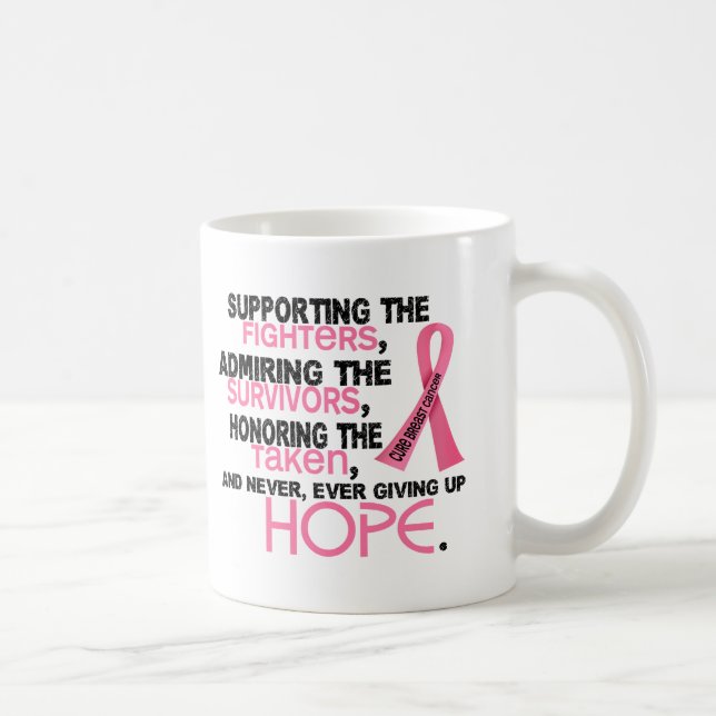 Supporting Admiring Honouring 3.2 Breast Cancer Coffee Mug (Right)