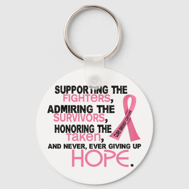 Supporting Admiring Honouring 3.2 Breast Cancer Key Ring (Front)