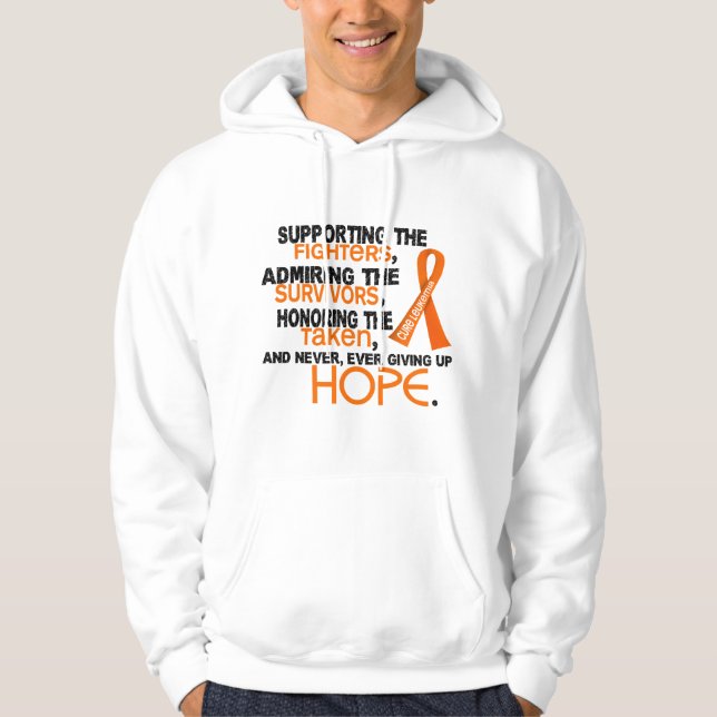 Supporting Admiring Honouring 3.2 Leukaemia Hoodie (Front)