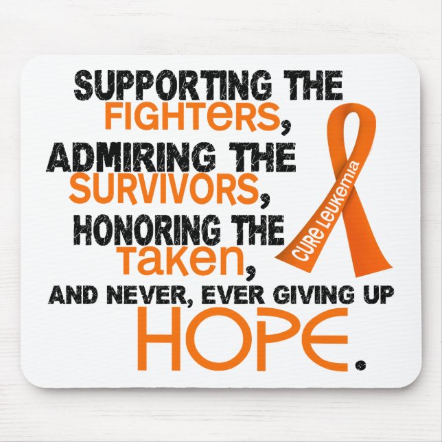 Supporting Admiring Honouring 3.2 Leukaemia Mouse Mat (Front)