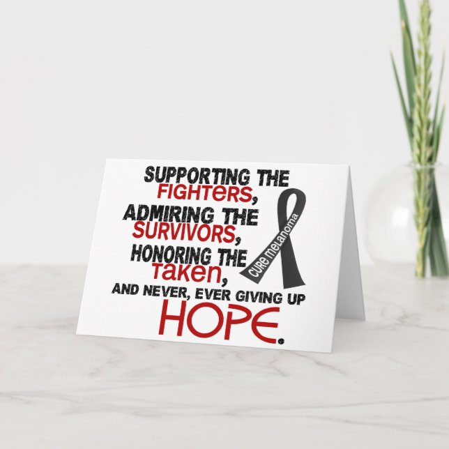 Supporting Admiring Honouring 3.2 Melanoma Card (Front)