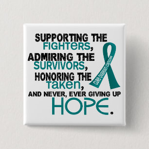 Supporting Admiring Honouring 3.2 Ovarian Cancer 15 Cm Square Badge