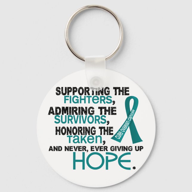 Supporting Admiring Honouring 3.2 Ovarian Cancer Key Ring (Front)