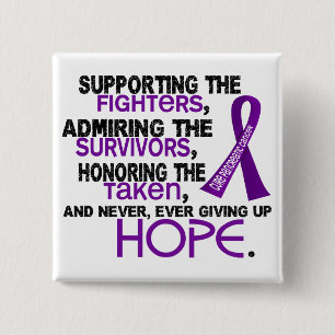 Supporting Admiring Honouring 3.2 Pancreatic 15 Cm Square Badge