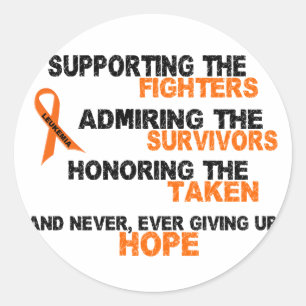 Supporting Admiring Honouring 3 LEUKEMIA Classic Round Sticker