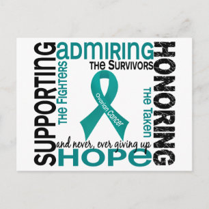 Supporting Admiring Honouring 9 Ovarian Cancer Postcard