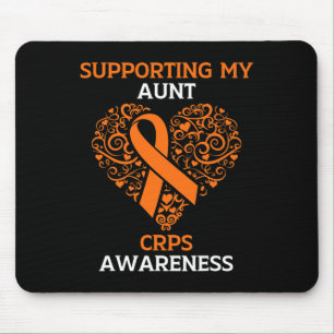 Supporting My Aunt RSD CRPS Awareness Month Orange Mouse Mat
