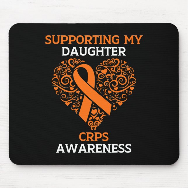 Supporting My Daughter RSD CRPS Awareness Orange R Mouse Mat (Front)
