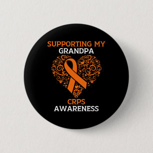 Supporting My Grandpa Rsd Crps Awareness Month Ora 6 Cm Round Badge