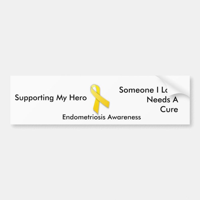 Supporting My Hero Endo Bumper Sticker (Front)
