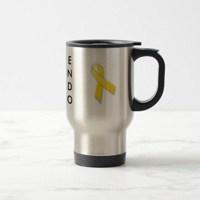 Supporting My Hero Endometriosis Awareness Travel Mug (Right)