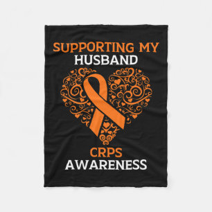 Supporting My Husband Rsd Crps Awareness Month Ora Fleece Blanket