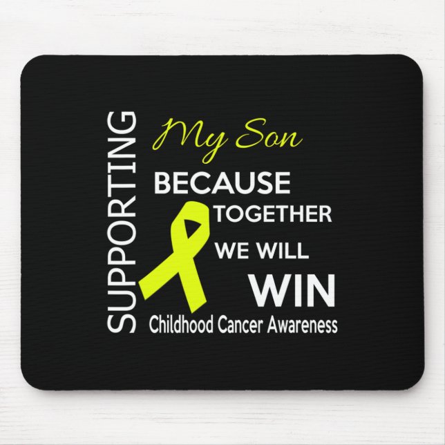 Supporting my son because together we will win  mouse mat (Front)