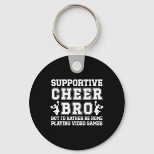 Supportive Cheer Bro Cheer Brother Of A Cheerleade Key Ring