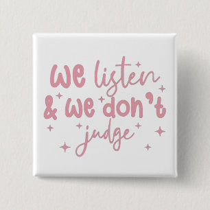 Supportive Quote Sticker 15 Cm Square Badge