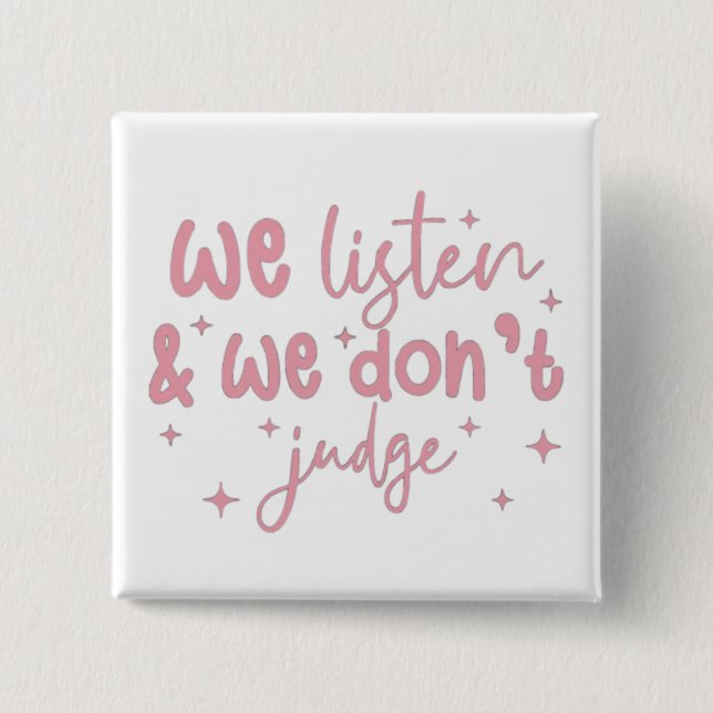 Supportive Quote Sticker 15 Cm Square Badge (Front)
