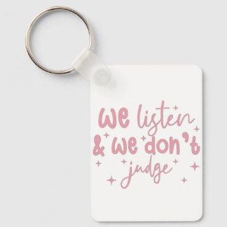 Supportive Quote Sticker Key Ring