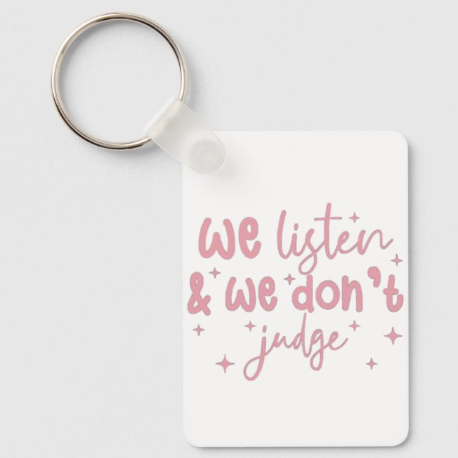 Supportive Quote Sticker Key Ring (Front)