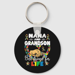 Supportive Women Autism Awareness Nana And Grandso Key Ring