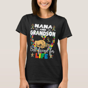 Supportive Women Autism Awareness Nana And Grandso T-Shirt