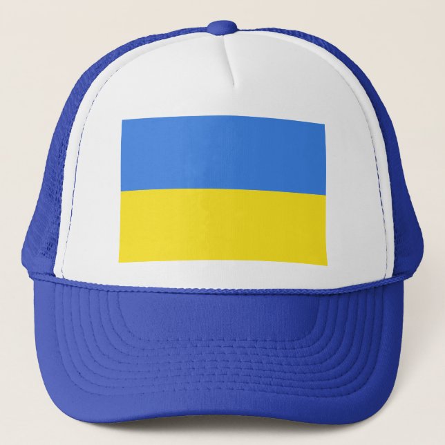 Suppot Ukraine Trucker Hat Ukrainian Flag Freedom (Front)
