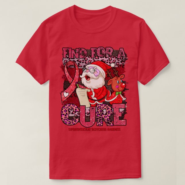 Supraventricular Tachycardia Awareness leopard chr T-Shirt (Design Front)