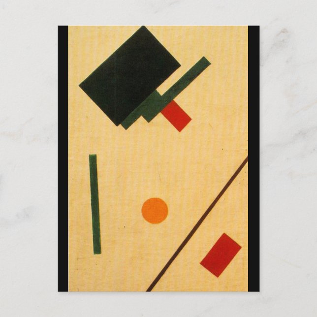 Suprematist Composition by Kazimir Malevich, Postcard (Front)