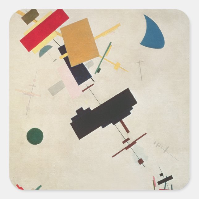 Suprematist Composition No.56, 1936 Square Sticker (Front)